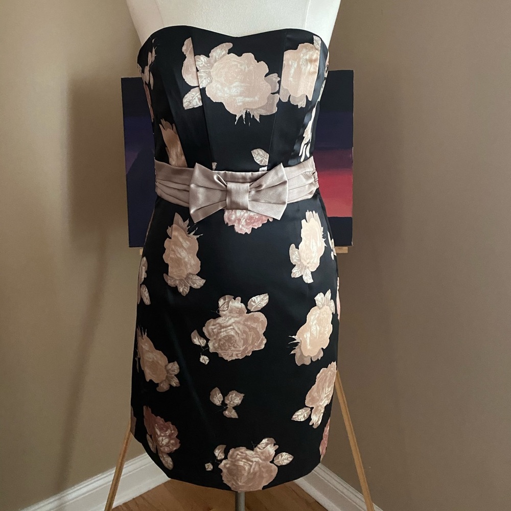 Black and floral printed dress